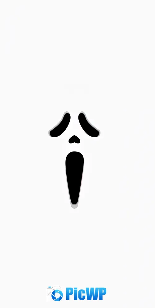 Scream Ghostface Minimalist 3K Mobile Wallpaper