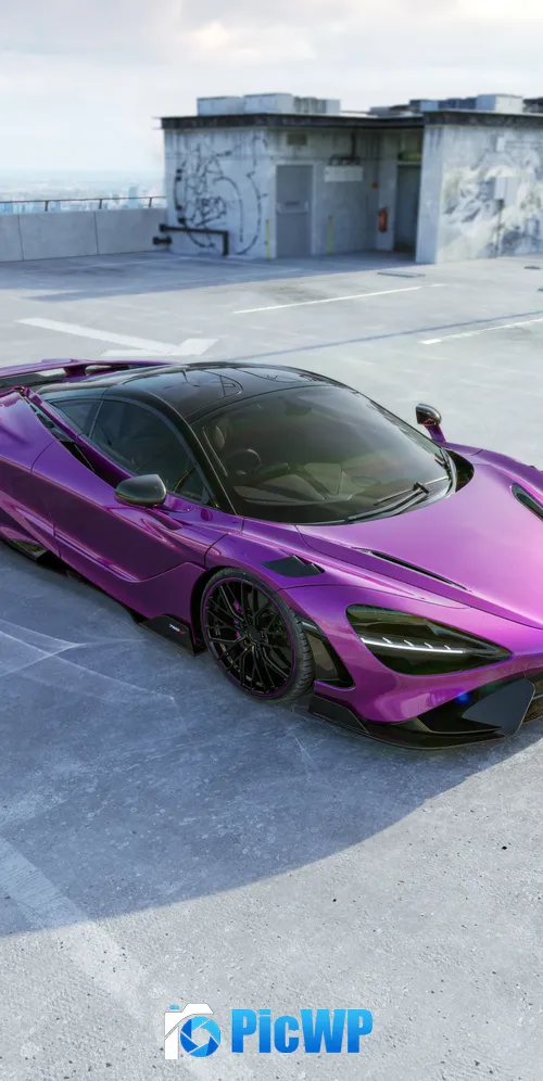 McLaren 765LT Purple aesthetic 3K Mobile Wallpaper