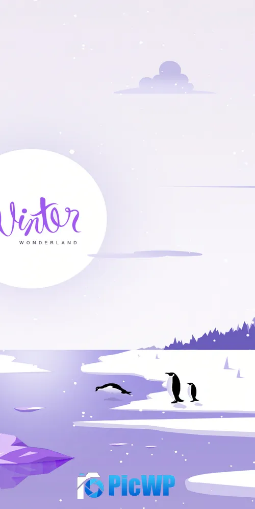 Winter Illustration 3K Mobile Wallpaper