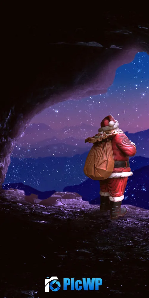 Santa Aesthetic 3K Mobile Wallpaper