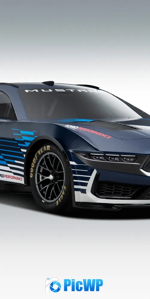 Ford Mustang NASCAR Race Car 2024 3K Mobile Wallpaper