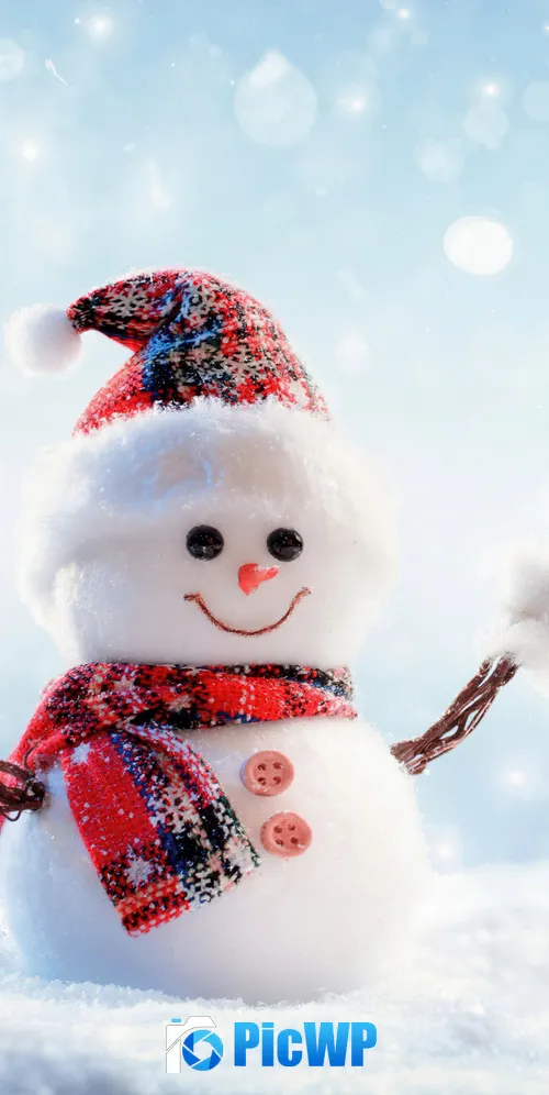 Christmas special Snowman 3K Mobile Wallpaper