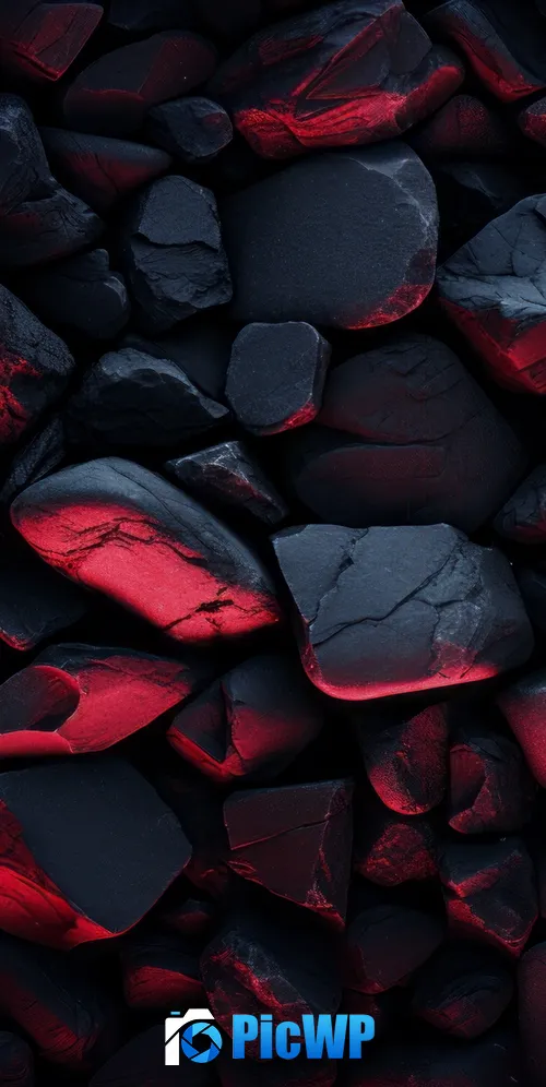 Black rocks Dark aesthetic 3K Mobile Wallpaper