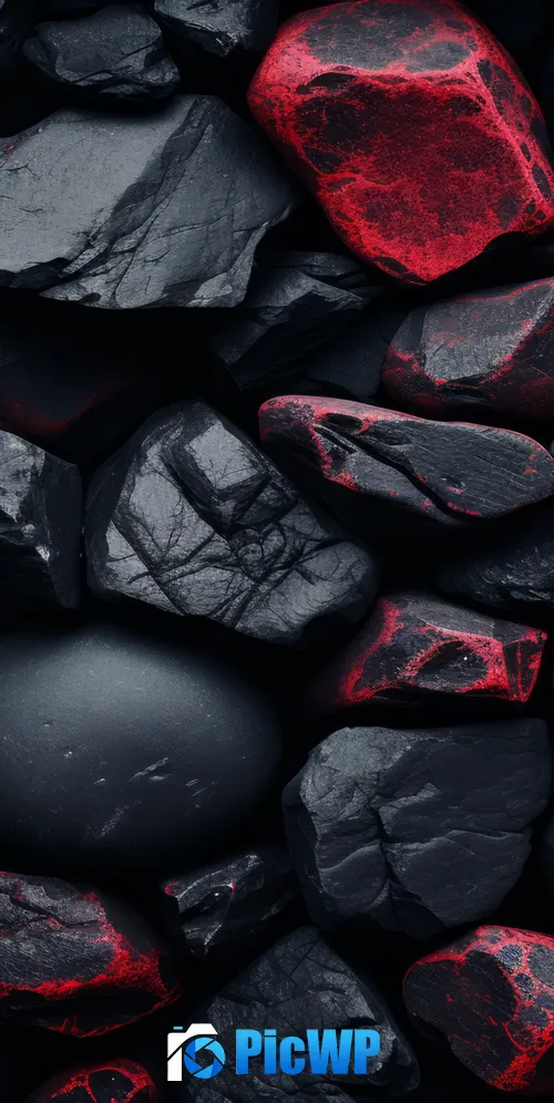 Black rocks Volcanic 3K Mobile Wallpaper