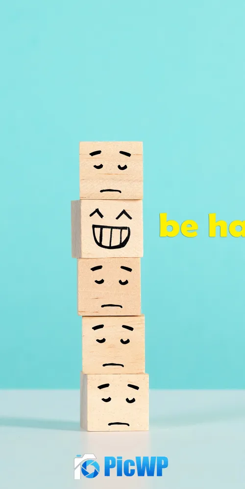 Be happy Emoticons 3K Mobile Wallpaper