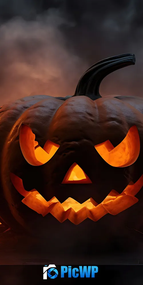 Halloween pumpkin Fire 3K Mobile Wallpaper