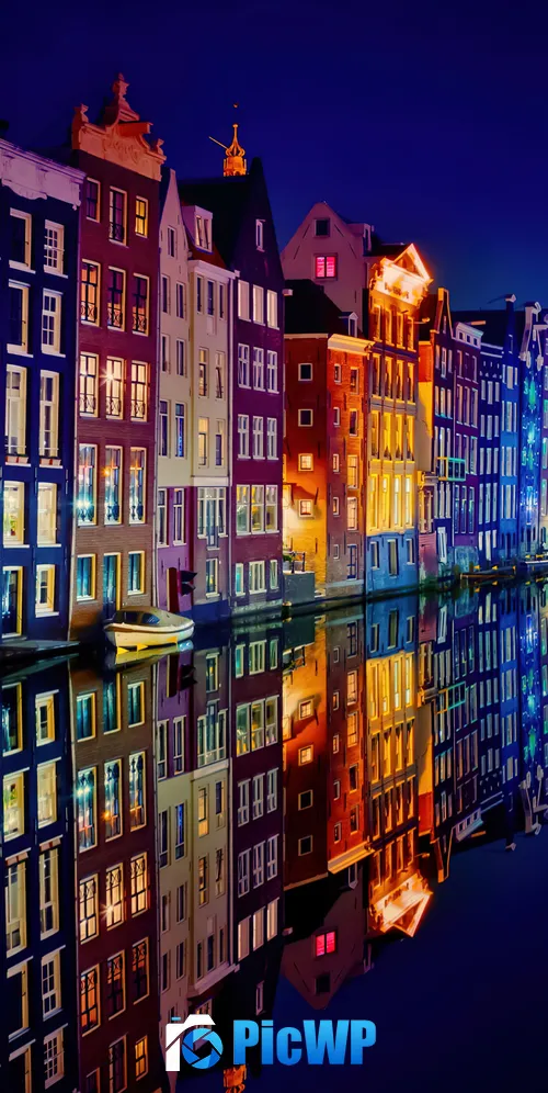 Amsterdam Night 3K Mobile Wallpaper