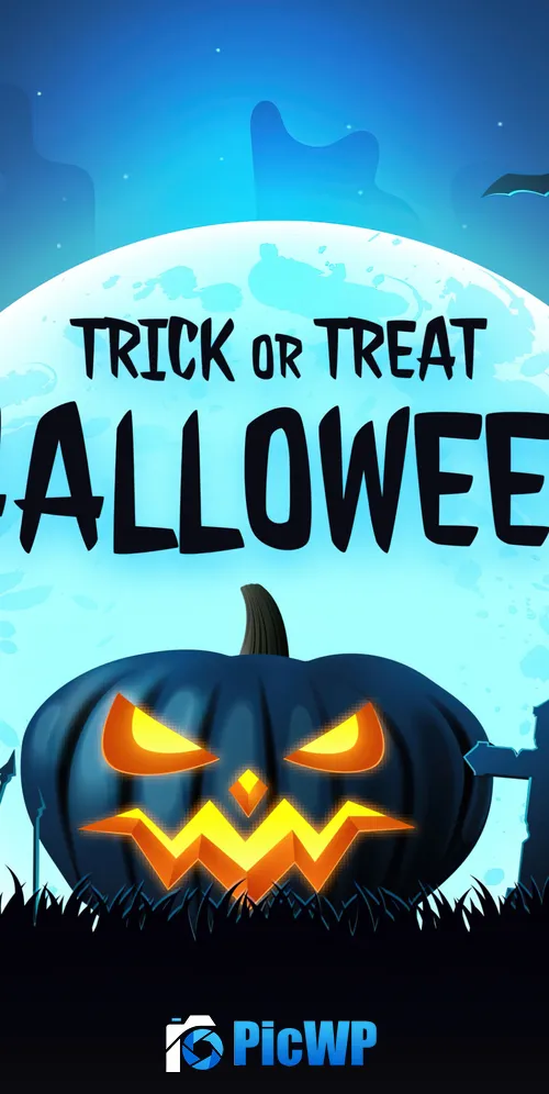 Happy Halloween Trick or treat 3K Mobile Wallpaper