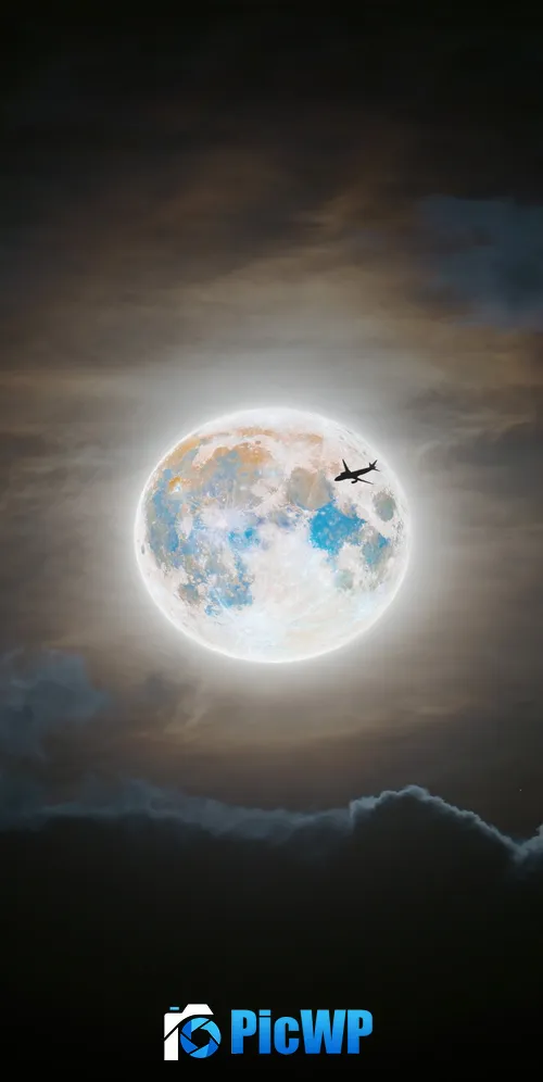 Full moon Flight 3K Mobile Wallpaper