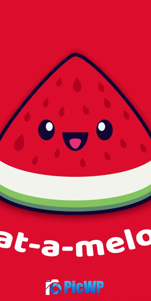 Watermelon Kawaii cartoon 3K Mobile Wallpaper