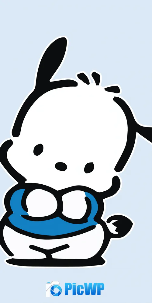 Pochacco Minimalist 3K Mobile Wallpaper