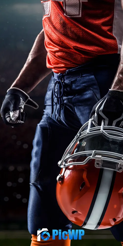 American football player Helmet 3K Mobile Wallpaper