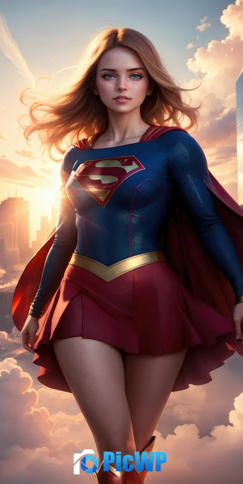 Supergirl AI generated art 3K Mobile Wallpaper
