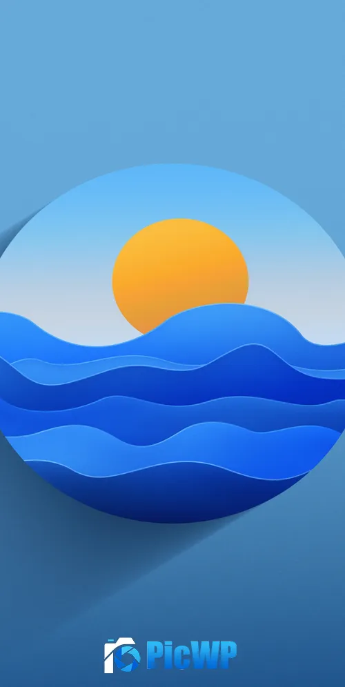 Sunset Illustration 3K Mobile Wallpaper