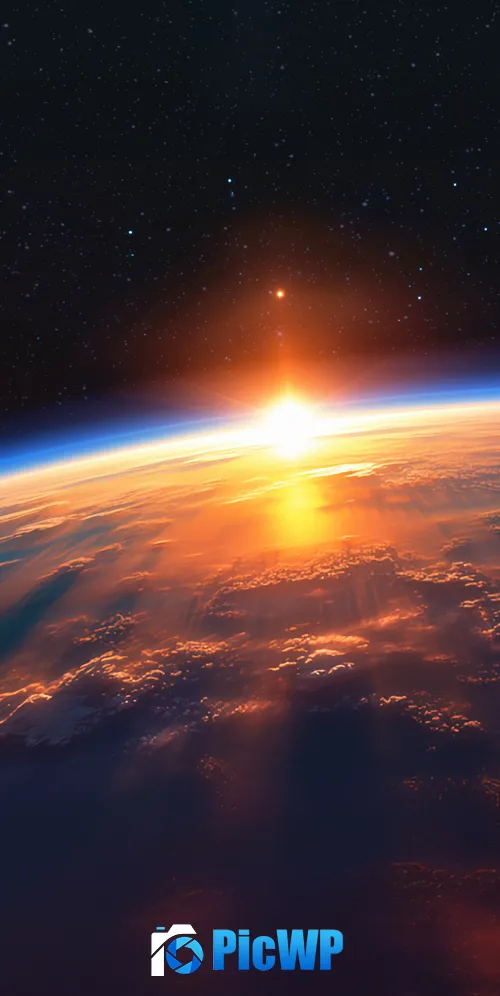 Earth Sunrise 3K Mobile Wallpaper
