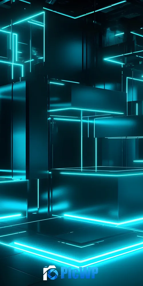 Neon Lights Modern interior 3K Mobile Wallpaper