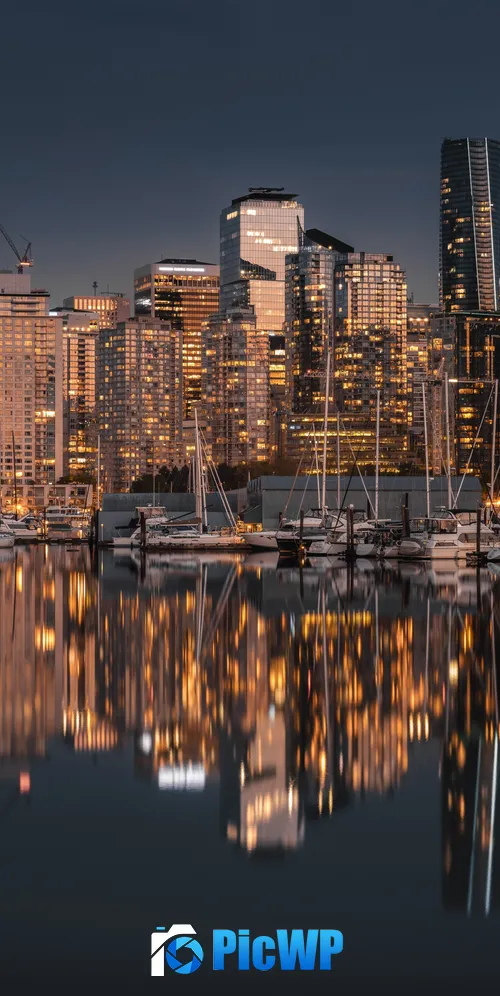 Vancouver City Harbor 3K Mobile Wallpaper