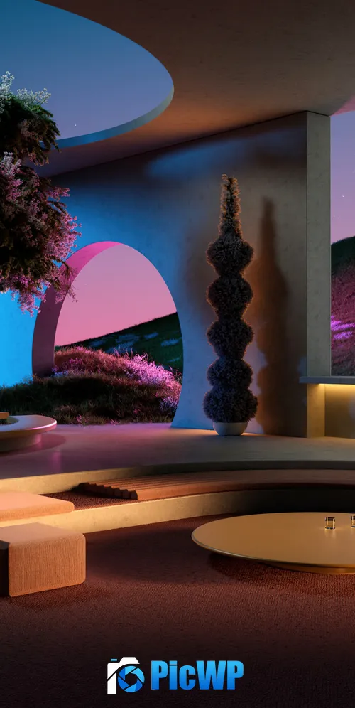 Outdoor Ambient lighting 3K Mobile Wallpaper