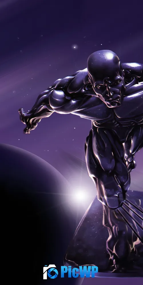 Silver Surfer Artwork 3K Mobile Wallpaper