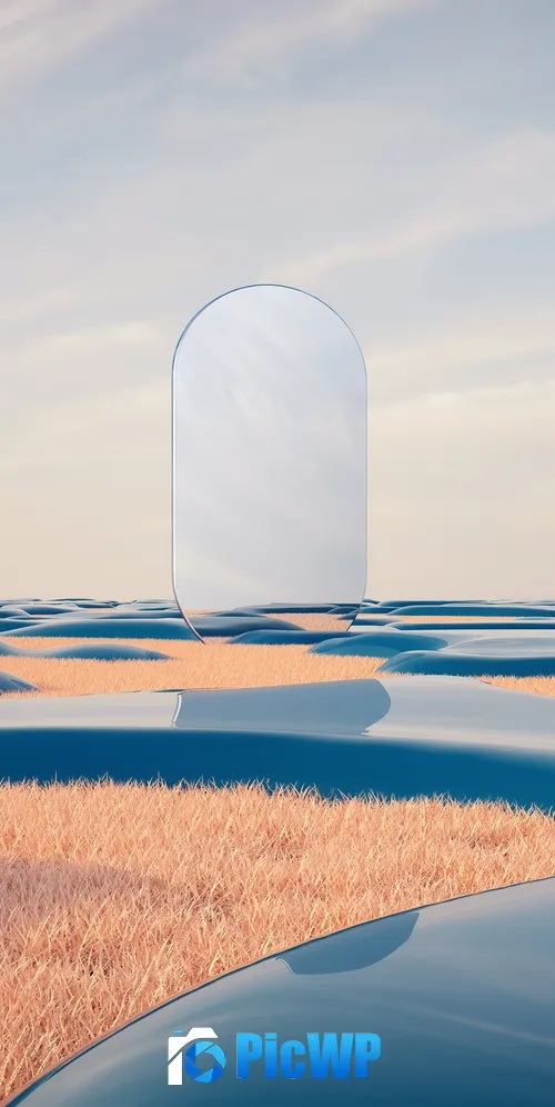Glass obelisk Surreal 3K Mobile Wallpaper