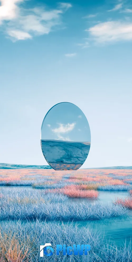Geometric Landscape 3K Mobile Wallpaper