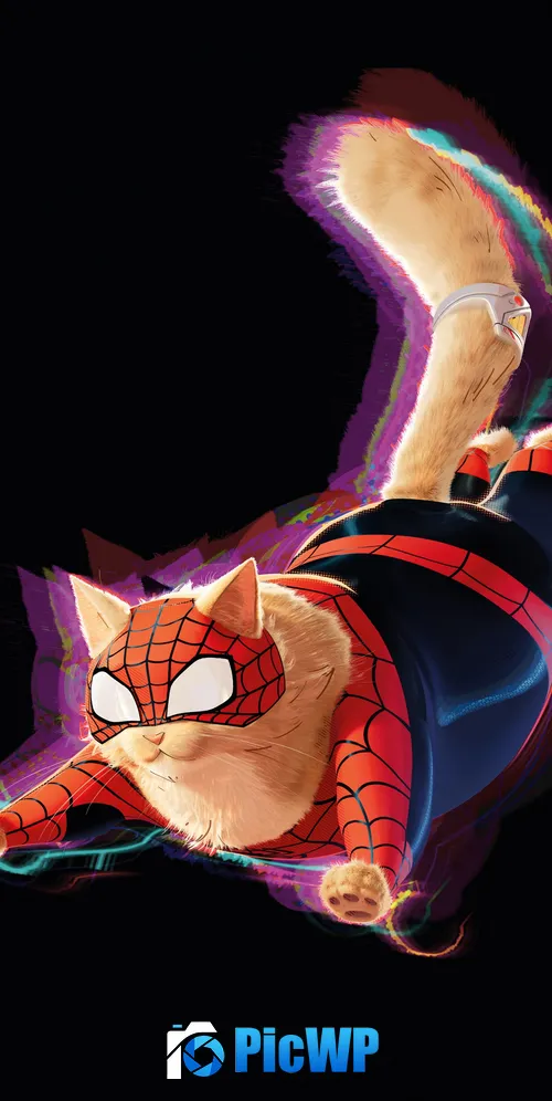 Spider-Cat 3K Mobile Wallpaper