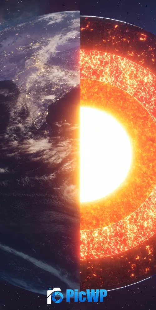 Core Earth Structure 3K Mobile Wallpaper