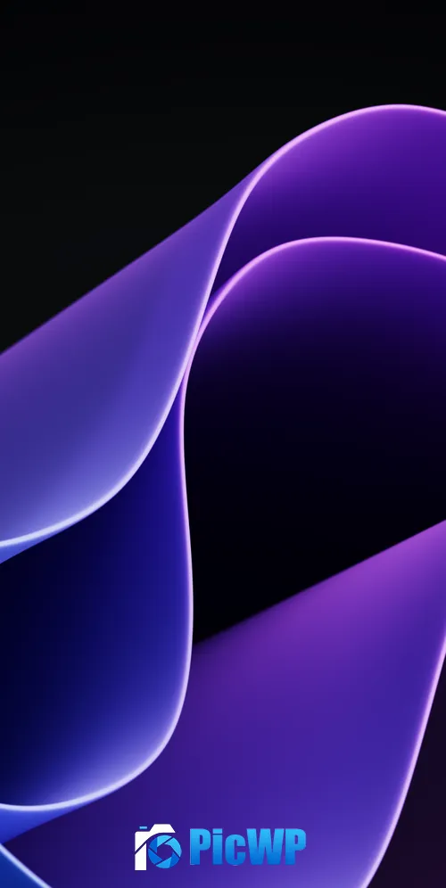 Waves Purple 3K Mobile Wallpaper