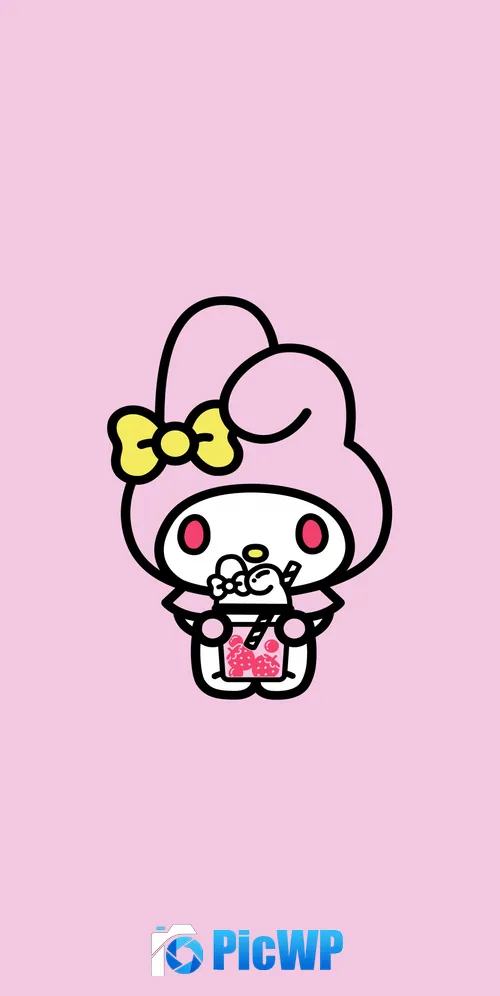 My Melody Pink 3K Mobile Wallpaper