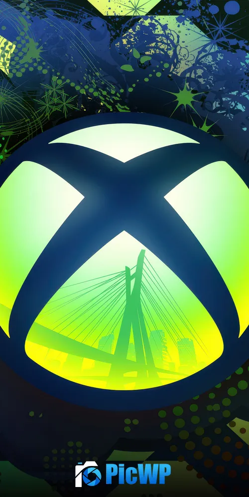 Xbox logo Green abstract 3K Mobile Wallpaper