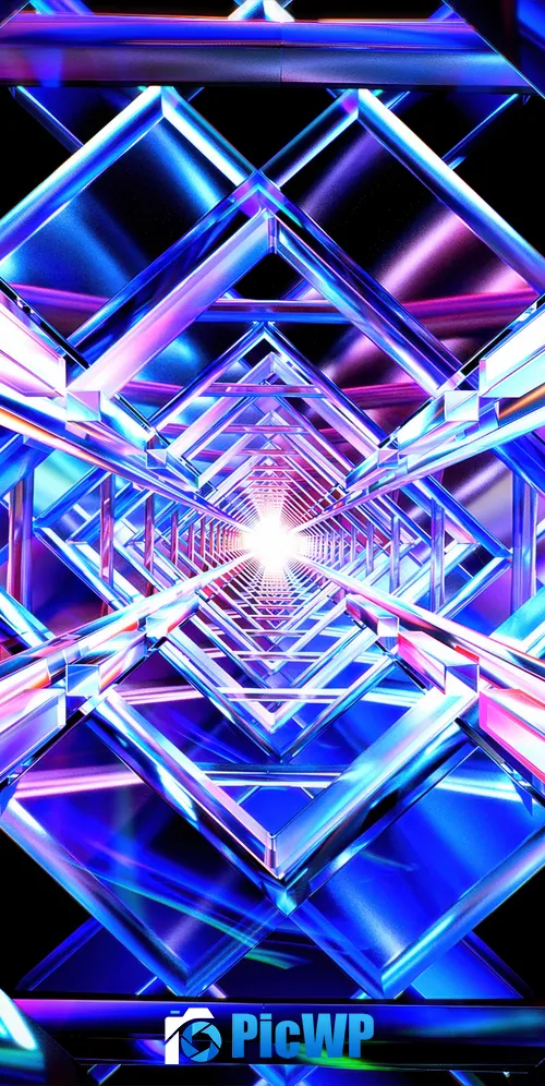 Futuristic Tunnel 3K Mobile Wallpaper