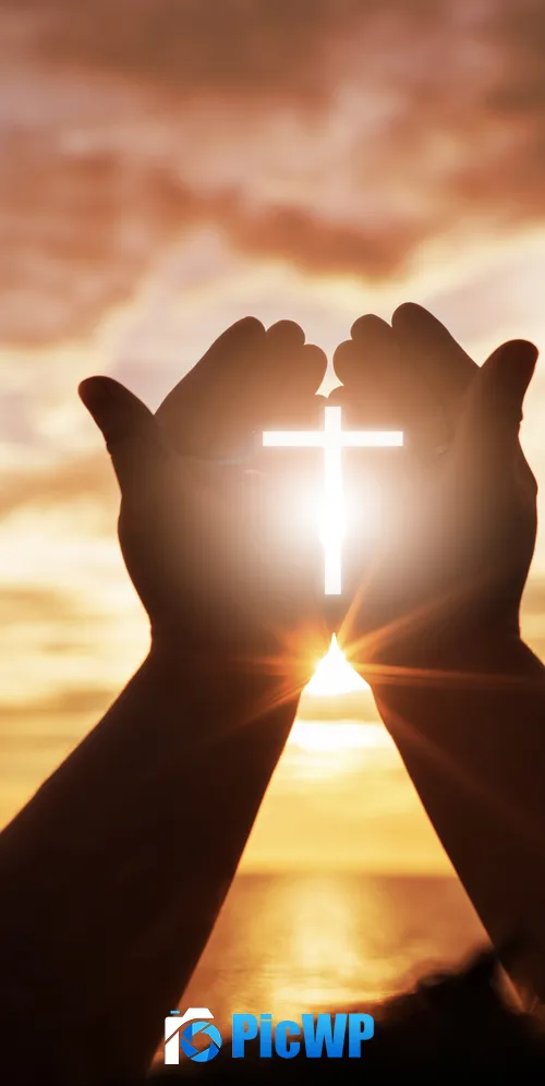 Christian cross Sunlight 3K Mobile Wallpaper