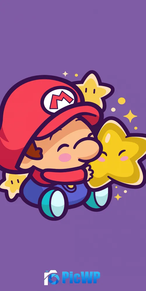 Super Mario Cute Mario 3K Mobile Wallpaper