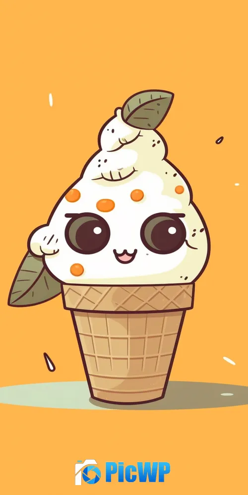 Kawaii ice cream Desert 3K Mobile Wallpaper