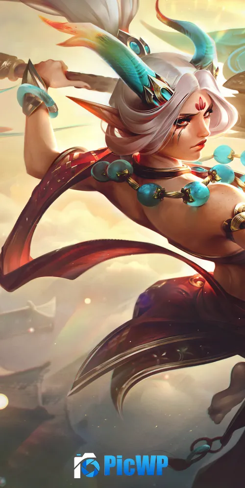 Heavenscale Diana League of Legends 3K Mobile Wallpaper