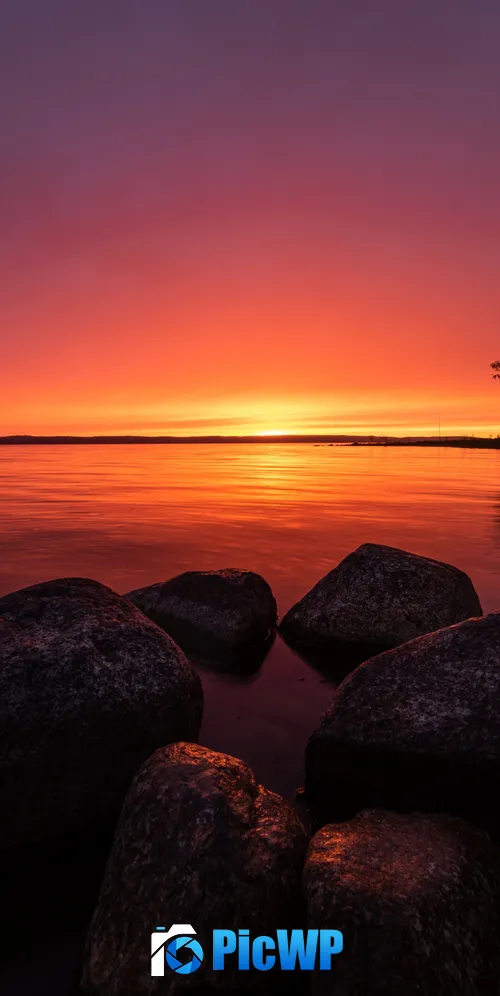 Roxen Lake Sunrise 3K Mobile Wallpaper