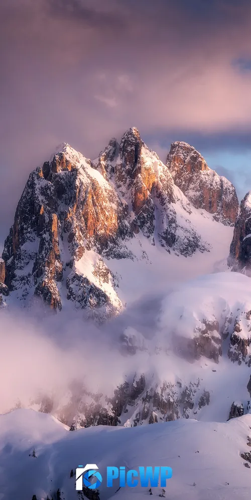 Mountain Peak Snow 3K Mobile Wallpaper
