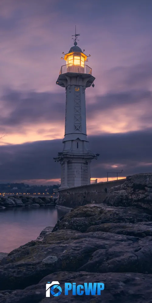 Lighthouse Geneva 3K Mobile Wallpaper