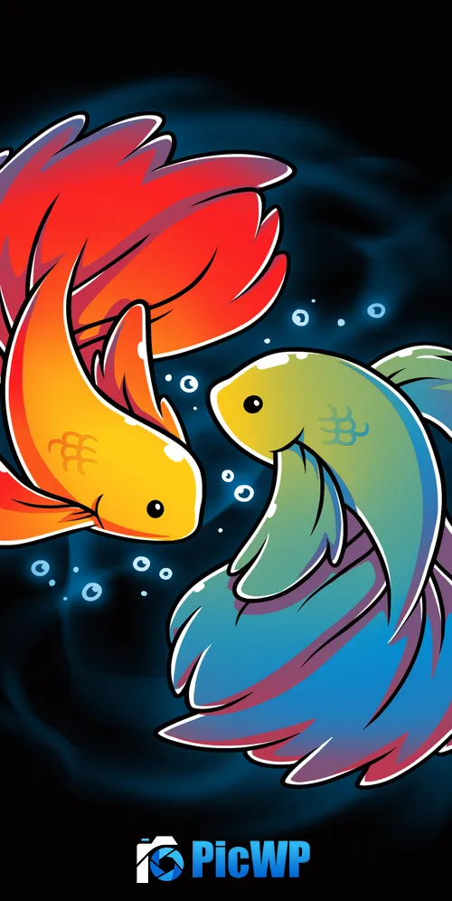Rainbow Betta Betta fishes 3K Mobile Wallpaper