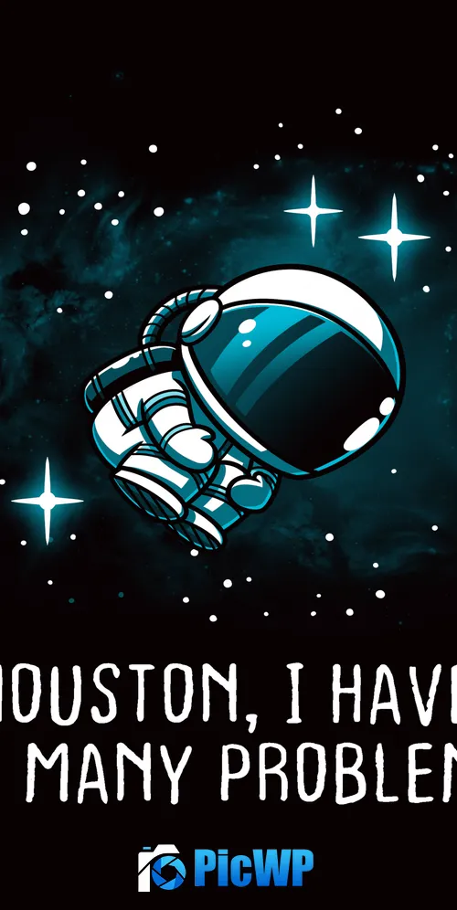 Houston quotes Astronaut 3K Mobile Wallpaper