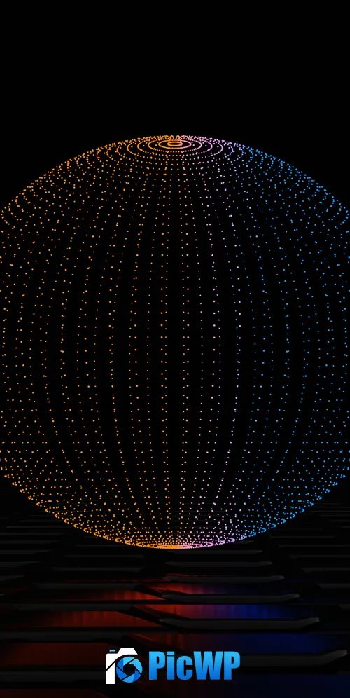 Sphere 3D model 3K Mobile Wallpaper