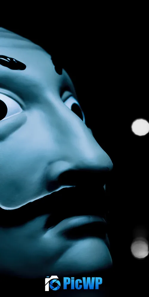 Money Heist Dali Mask 3K Mobile Wallpaper