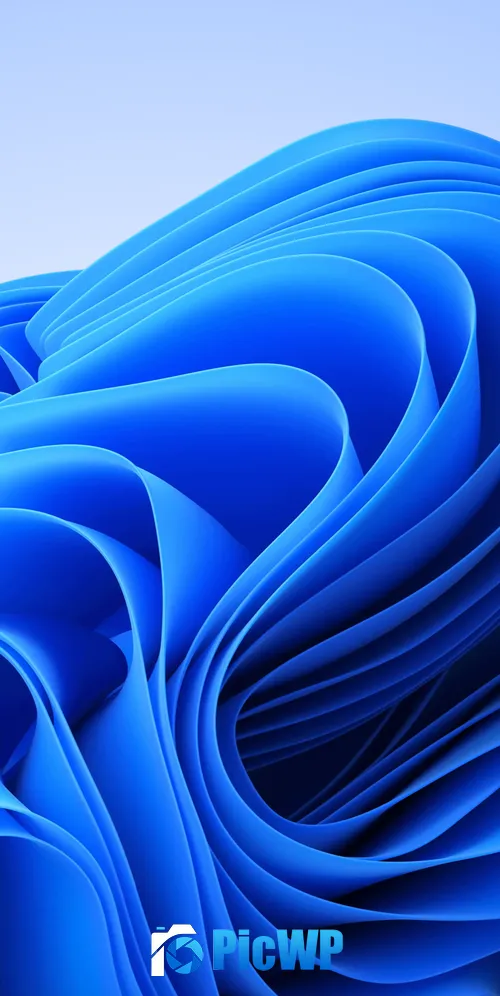 Windows 11 Blue Abstract Ultrawide 3K Mobile Wallpaper