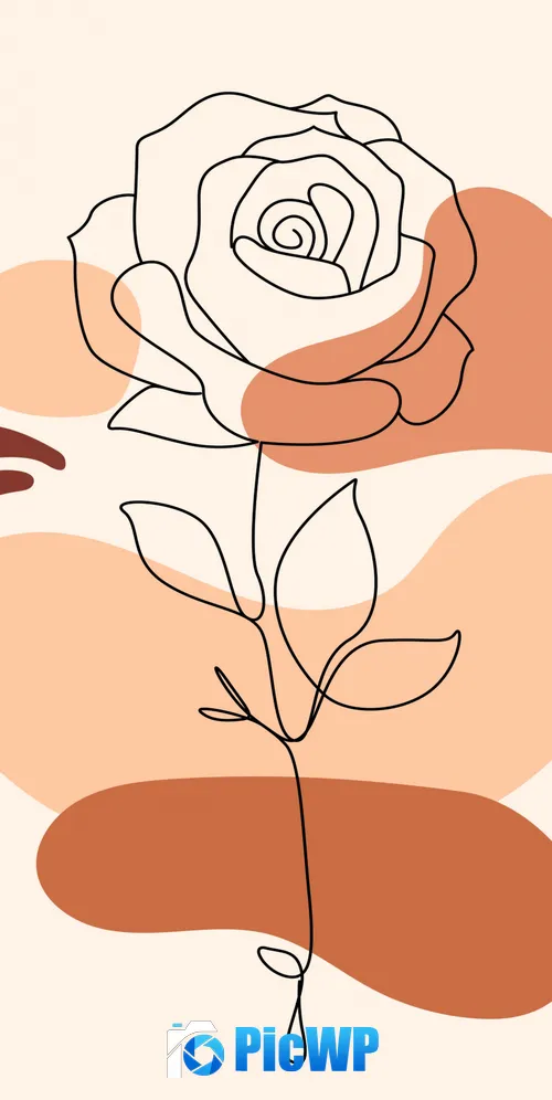 Rose flower Boho art 3K Mobile Wallpaper