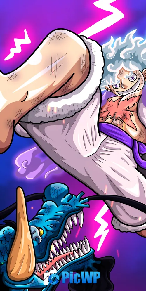 Luffy vs Kaido 3K Mobile Wallpaper