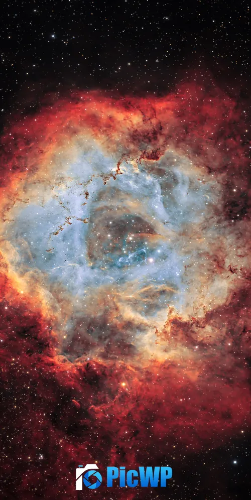 Rosette Nebula Milky Way 3K Mobile Wallpaper
