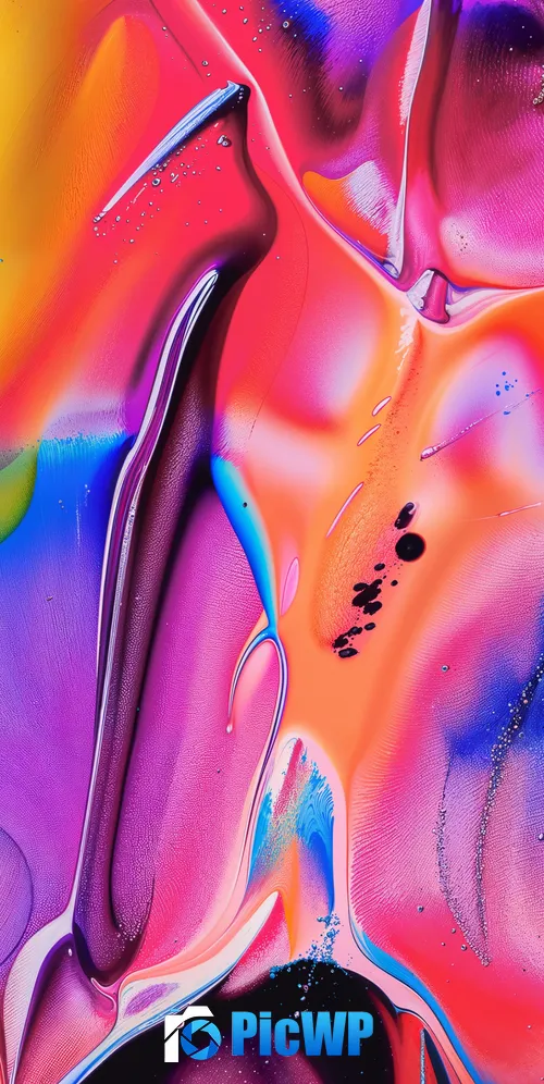 Fluid art Vibrant 3K Mobile Wallpaper