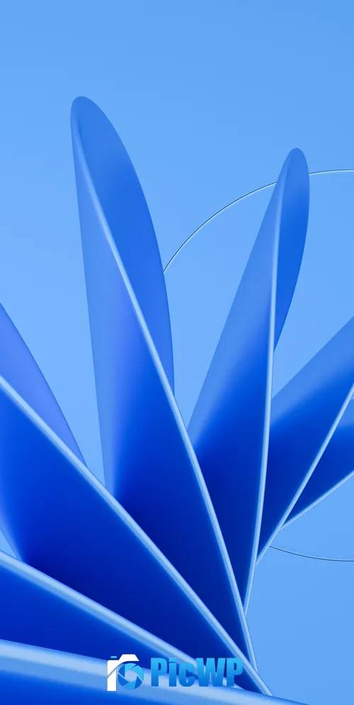 Blue background Glass 3K Mobile Wallpaper