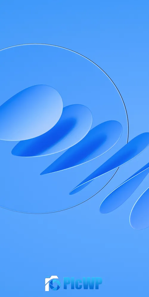 3D background Blue 3K Mobile Wallpaper