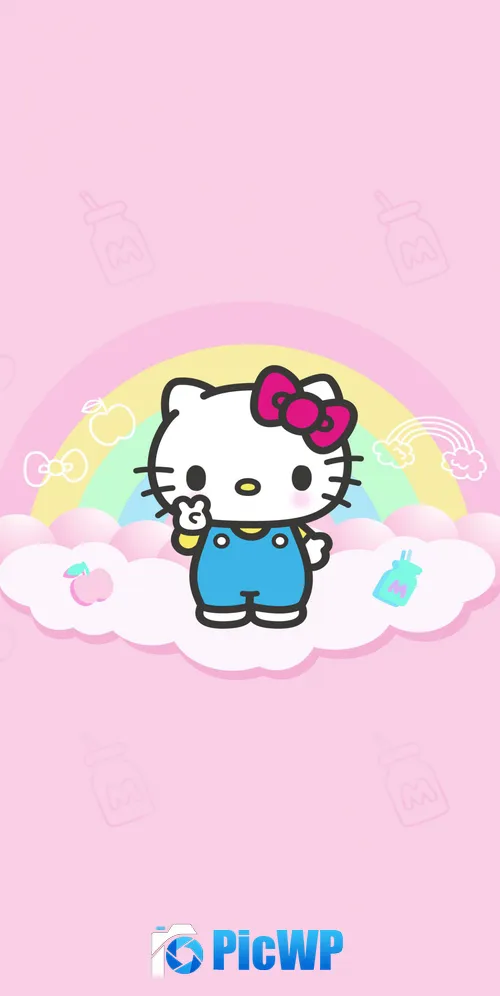 Hello Kitty Minimalist 3K Mobile Wallpaper